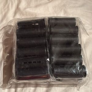 1 inch black perm rods